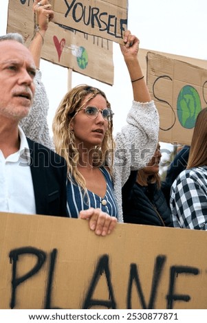 Similar – Foto Bild Mut zur Veränderung Demonstration Prostest Klimawandel