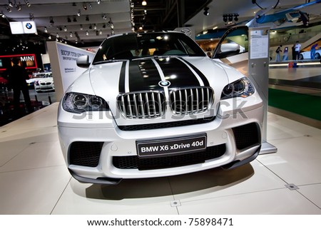 MOSCOW, RUSSIA - AUGUST 25:  Grey car BMW X6  on display at Moscow International exhibition InterAuto on August 25, 2010 in Moscow, Russia.
