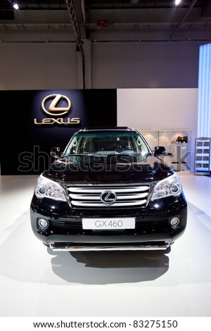 MOSCOW, RUSSIA - AUGUST 25: Black car Lexus GX 460 at Moscow International exhibition InterAuto on August 25, 2010 in Moscow, Russia.