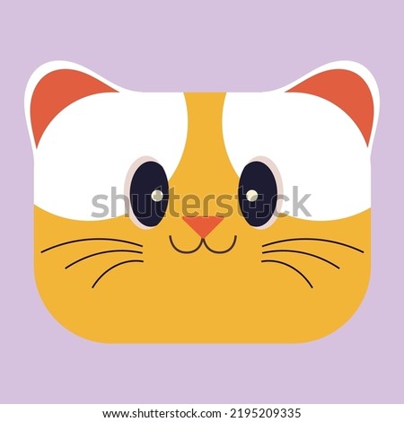 Square Faces Cat Emoticon Kawaii Cute