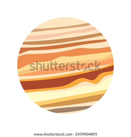 Jupiter planet space, vector illustration