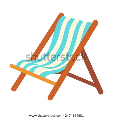 Seaside Leisure: Stylized Deckchair Illustration