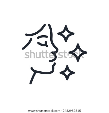 Skin care editable stroke outline icon isolated on white background flat vector illustration. Pixel perfect. 64 x 64