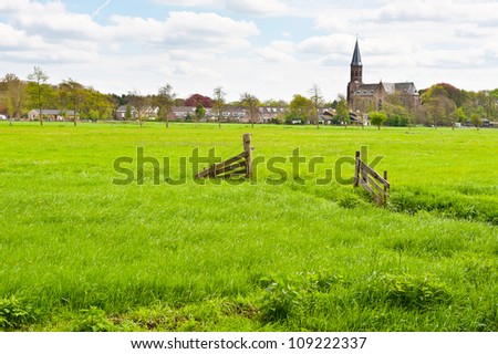 Meadows on the Outskirts of a Small Dutch Town