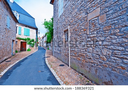 Deserted Street of the French City