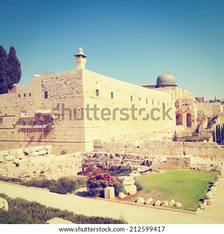 View of the Jerusalem Archaeological Park, Instagram Effect