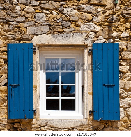 Window on the Facade of French Home in Viviers