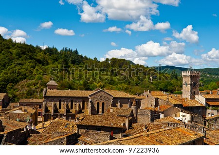Bird\'s Eye View on the Roofs of the City of Viviers
