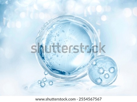 Similar – Image, Stock Photo Background of blue and white glass stones