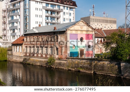 CLUJ-NAPOCA, CLUJ, ROMANIA - APRIL 24, 2015: Tranzit House was initially a synagogue for the Orthodox Jewish community of Cluj, but it was turned into a space of contemporary art over ten years ago
