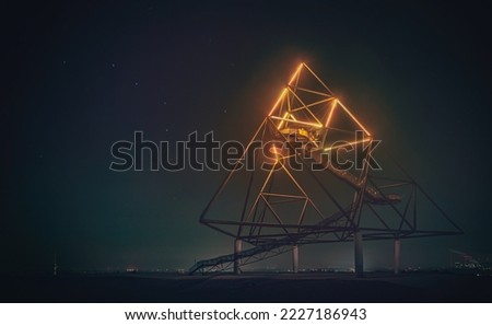 Similar – Image, Stock Photo Steel mill, colliery , blast furnaces with exhaust pipes . Steel production