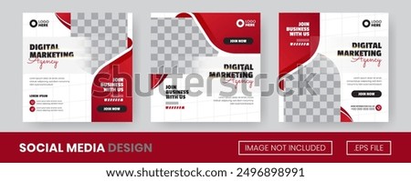 Vector set of collection Digital Marketing, for Flyer, social media post or banner