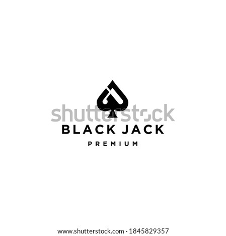 Typographic Logo  Letter B J Monogram with Letter Black Jack Luxury Style Lettering Icon Isolated on White Background Stock fotó © 