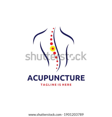 Spine Chinese Traditional Alternative Medicine, Human Acupuncture Logo Design