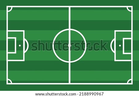 vector of a football soccer field, zenithal view. soccer field.	
