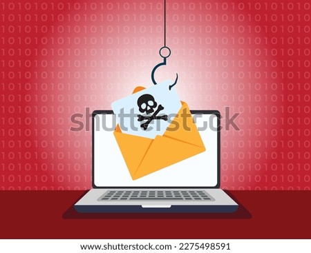 Phishing email, cyber criminals, hackers, phishing email to steal personal data, hacked laptop, malware, infected email
