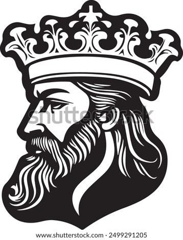 King Logo. illustration of a king face