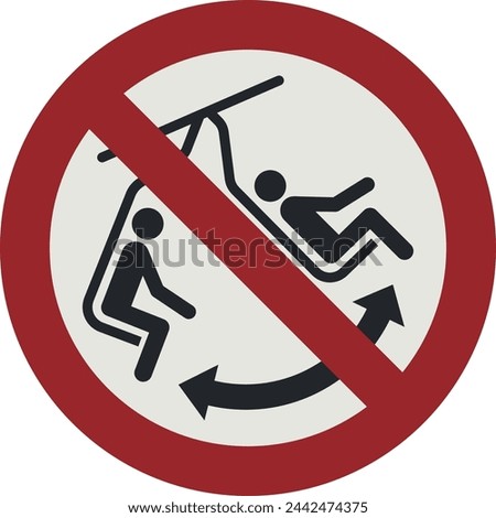 PROHIBITION SIGN PICTOGRAM, DO NOT SWING THE CHAIR ISO 7010 – P038