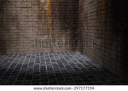 3d rendering of an old and dirty dark alley