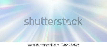 Glitter prism light background with radial light from the upper center. Vector illustration.