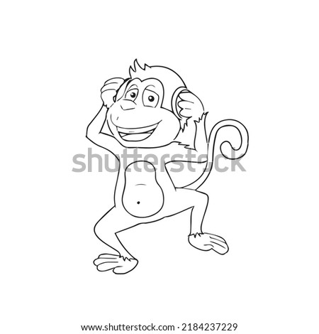 Dancing monkey with thumb up Cute monkey cartoon laughing Illustration of funny monkey eat bananas Cute monkey cartoon hanging 