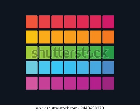 Gradient color trend. Modern palette of flat design. An example of a color palette. Forecast of the future color trend. Neutral color. Vector graphics