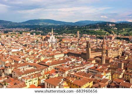 Similar – Foto Bild Panoramablick auf das Stadtbild von Florenz