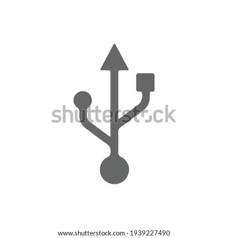 Usb vector icon isolated on white background.