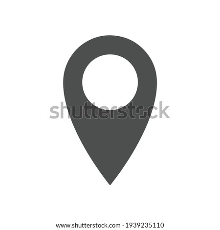 Location vector icon. Place symbol. GPS pictogram, flat vector sign isolated on white background. Simple vector illustration for graphic and web design.