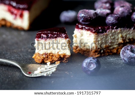 Similar – Foto Bild Käsekuchen mit Beeren