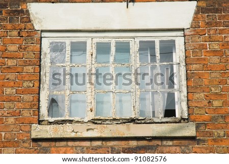 Old Georgian Window Frame In Need Of Repair