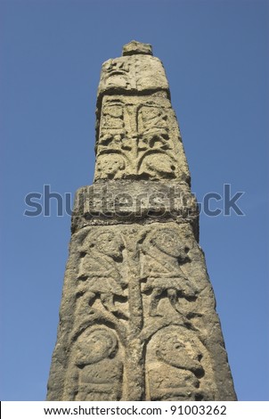 Anglo Saxon Stone Structures depicting biblical scenes in Sandbach, Cheshire.