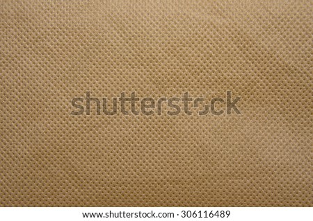 Closeup of Surface brown wrinkled cloth bag, texture background.