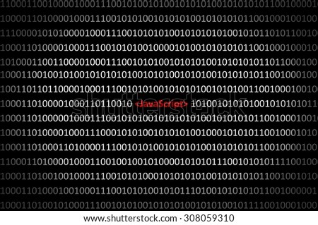 Binary code with JavaScript on black background