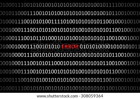 Binary Code Error Some Bugs In The Software On Black Background Stock Images Page Everypixel