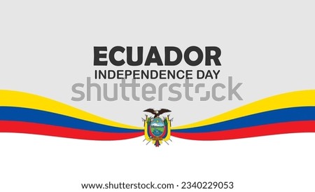 Ecuador independence day background banner poster for national celebration on august 10 th.