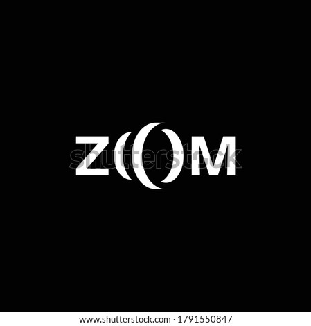 Lettering Zoom Typography shutter camera aperture lens for Photography logo design