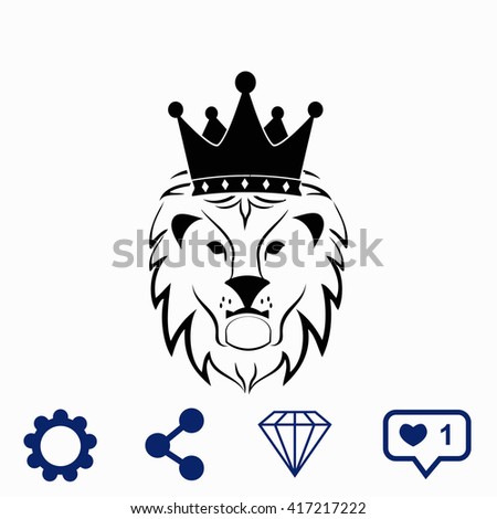 Lion King Icon. Stock Vector Illustration 417217222 : Shutterstock