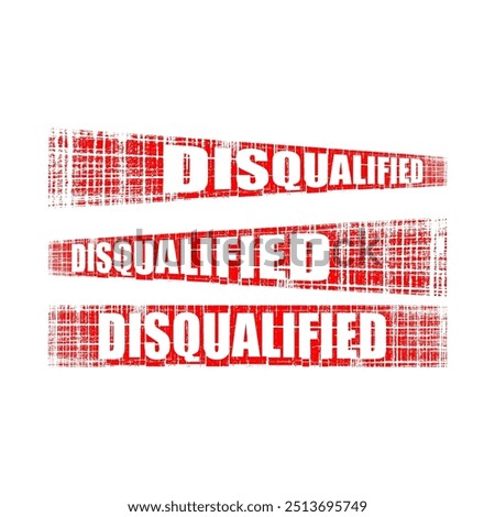 disqualified stamps set design vector