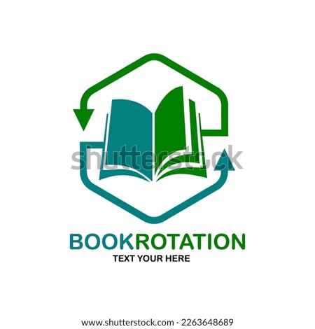 Book rotate or share logo vector design. Suitable for business, web, education