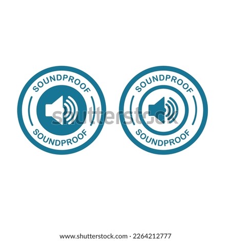 Soundproof logo badge design. Suitable for business, web, art and technology