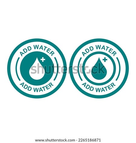 Add water logo vector badge. Suitable for product label and information