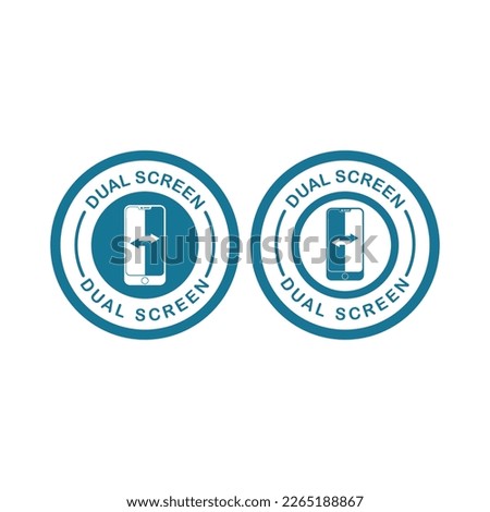 Dual screen logo badge design. Suitable for information and product label