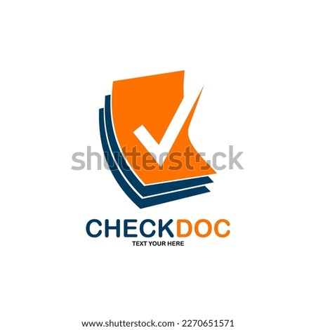 Data check with paper vector logo template. Suitable for business, web, art, technology