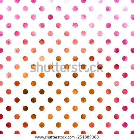 Pink Copper Gold White Polka Dot Pattern Swiss Dots Texture Digital Paper Background