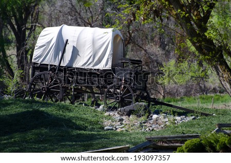 Covered Wagon in the Wilderness
