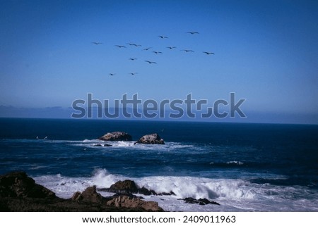 Similar – Image, Stock Photo Rough mountain with waterfall in highlands