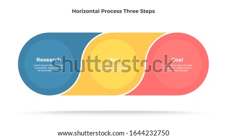 Business infographics. Process Chart with 3 steps, options. Vector diagram.