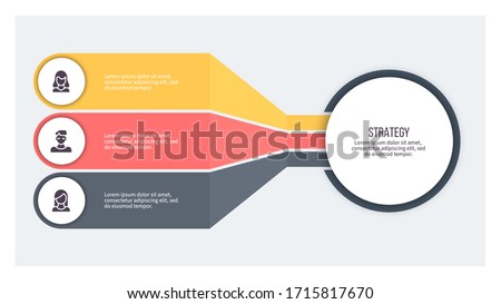 Business infographics. Chart with 3 steps, options, sections. Vector diagram.