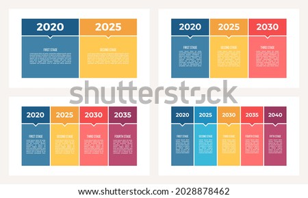 Business infographic template. Banner chart with 2, 3, 4, 5 options, steps. Vector chart.